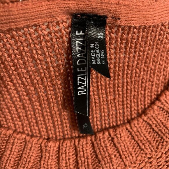 Razzle Dazzle Burgandy LongSleeve Crewneck Sweater - Picture 7 of 7